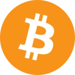 Pomarańczowy znak Bitcoina